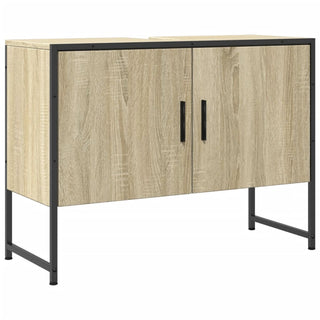 Wastafelkast 80X33X60 Cm Bewerkt Hout Sonoma Eikenkleurig