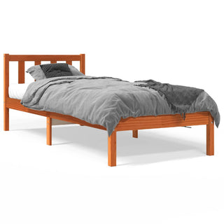 Bedframe Massief Grenenhout Wasbruin 90X200 Cm
