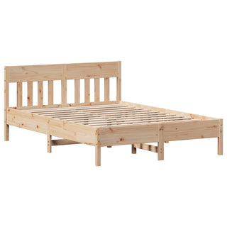 Bedframe Met Hoofdbord Massief Grenenhout
