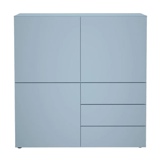 Fmd Kast Met 3 Lades En 3 Deuren 99X31,5X101,2 Cm Blauw