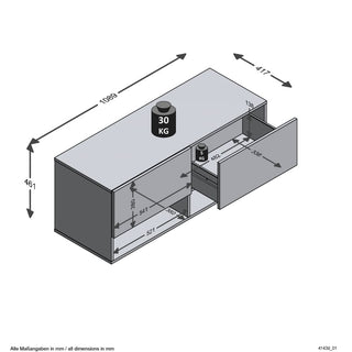 Fmd Opbergbankje Met 2 Lades 108,9X41,7X46,1 Cm Wit En Artisan Eiken