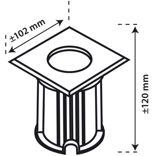 Smartwares Led-Grondspotlight 3 W Zwart 5000.459