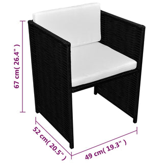 Bistroset Met Kussens Poly Rattan