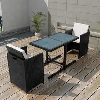 Bistroset Met Kussens Poly Rattan