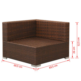 Loungeset Met Kussens Poly Rattan