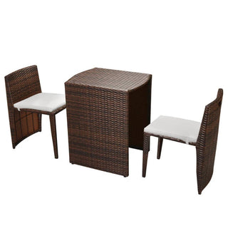 Bistroset Met Kussens Poly Rattan