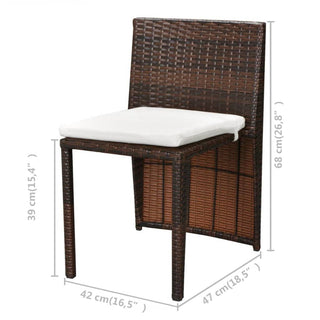 Bistroset Met Kussens Poly Rattan