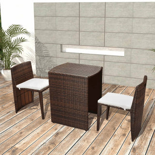 Bistroset Met Kussens Poly Rattan