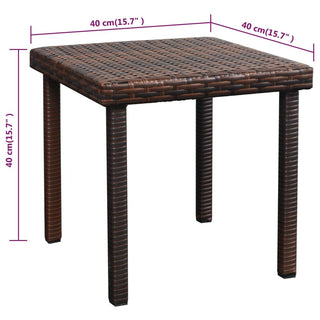 Ligbed Met Kussen En Tafel Poly Rattan