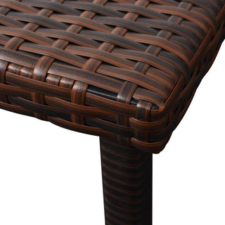 Ligbed Met Kussen En Tafel Poly Rattan