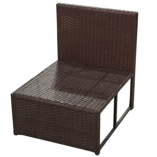 Loungeset Met Kussens Poly Rattan