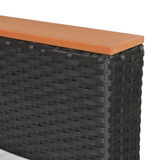 5-Delige Loungeset Met Kussens Poly Rattan Zwart