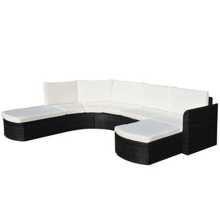 Loungeset Met Kussens Poly Rattan