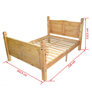 Bed Met Matras Mexicaans Grenenhout Corona-Stijl