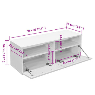 Tv-Meubel 95X35X36 Cm Spaanplaat