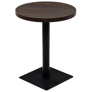 Bistrotafel Rond 60X75 Cm Mdf En Staal Kleur