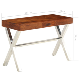 Bureau 110X50X76 Cm Massief Acaciahout En Honingafwerking