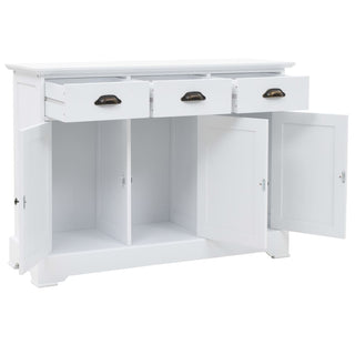 Dressoir Met 3 Deuren 105X35X77,5 Cm Mdf En Grenenhout