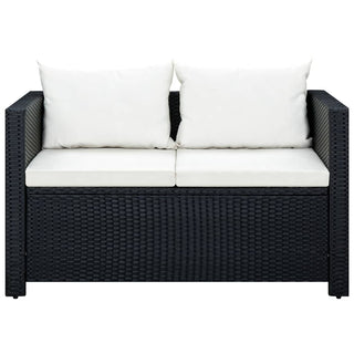 Loungeset Met Kussens Poly Rattan