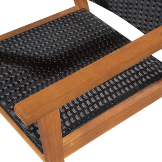 Tuinset Poly Rattan Zwart En Bruin