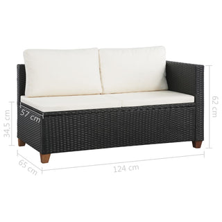 Loungeset Met Kussens Poly Rattan