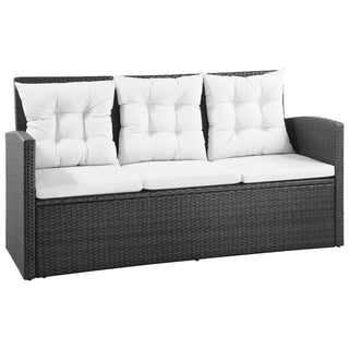 5-Delige Loungeset Met Kussens Poly Rattan