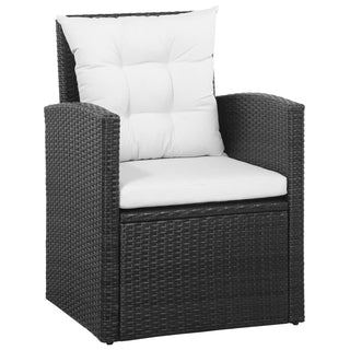 5-Delige Loungeset Met Kussens Poly Rattan