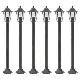 Paalverlichting Voor Tuin E27 110 Cm Aluminium 6 St