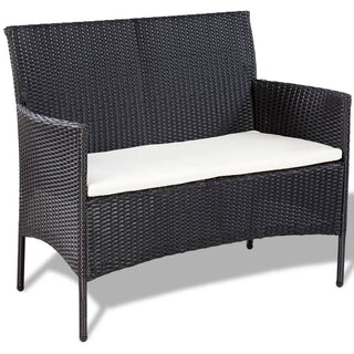 Loungeset Met Kussens Poly Rattan