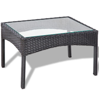 Loungeset Met Kussens Poly Rattan