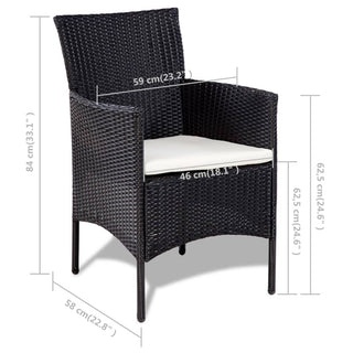 Loungeset Met Kussens Poly Rattan