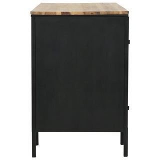 Bureau 120X50X76 Cm Massief Vurenhout En Staal