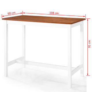 Bartafel- En Krukkenset Massief Hout 5-Delig