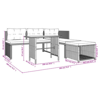 Loungeset Poly Rattan