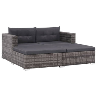 Loungeset Met Kussens Poly Rattan