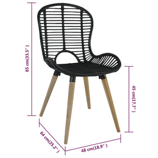 Eetkamerstoelen Natuurlijk Rattan