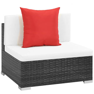 Loungeset Met Kussens Poly Rattan