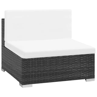 Loungeset Met Kussens Poly Rattan