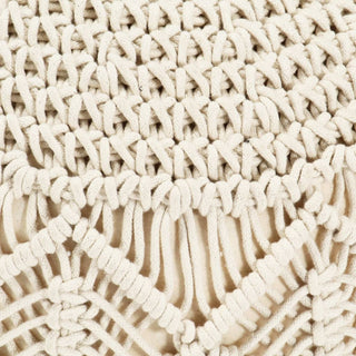 Poef Macramé Handgemaakt 45X30 Cm Katoen