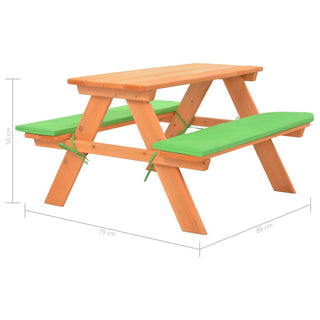 Kinderpicknicktafel Met Banken 89X79X50 Cm Massief Vurenhout