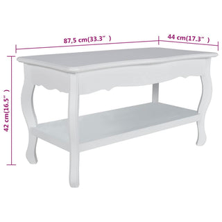 Salontafel Met 2 Lagen Mdf Wit