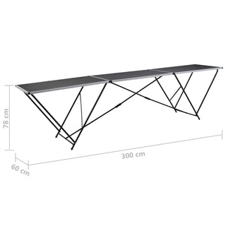 Behangtafel Inklapbaar 300X60X78 Cm Mdf En Aluminium