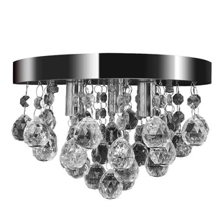 Plafondlamp Met Smoky Kralen Rond G9