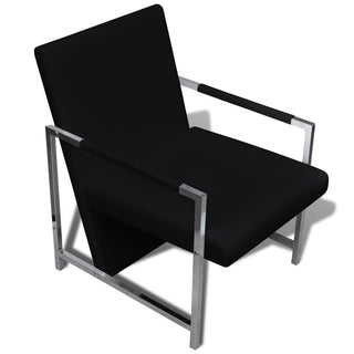 Fauteuils Met Chroom Frame Kunstleer