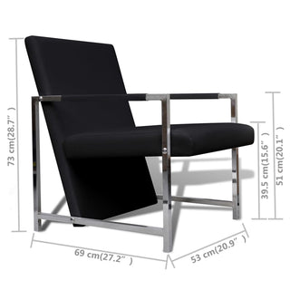 Fauteuils Met Chroom Frame Kunstleer