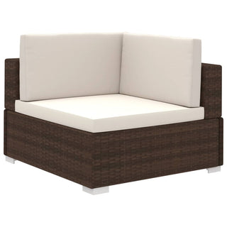 Loungeset Met Kussens Poly Rattan