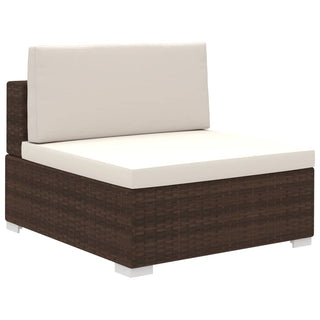 Loungeset Met Kussens Poly Rattan