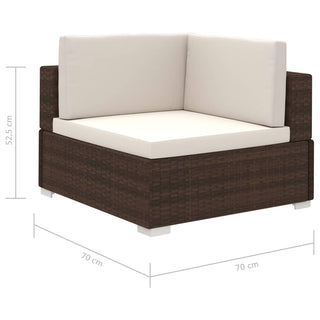 Loungeset Met Kussens Poly Rattan