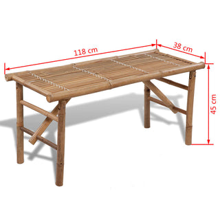 Tuinbank Inklapbaar 118 Cm Bamboe