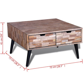 Salontafel Met 4 Lades Gerecycled Teakhout